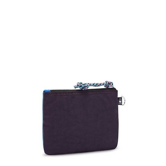 Kipling Casual Pouch Small Case Bags Blue Purple Block | CA 2057XY